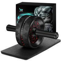 Vinsguir Ab Roller for Abs Workout, Ab Roller Wheel Exercise Equipment for Core Workout, Ab Wheel Roller for Home Gym, Ab Workout Equipment for Abdominal Exercise (Black & Red)