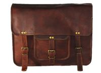Erangle Men's Auth Real Leather Messenger Bags Laptop Briefcase Satchel Mens Bag