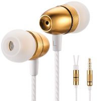 Betron ELR50 Earphones Earbuds Headphones, Balanced Bass Driven Sound, Noise Isolating, Stereo for iPhone, iPod, iPad, Samsung and Mp3 Players (Gold)