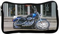 Rikki Knight Harley Davidson Blue Design Neoprene Pencil Case (pc1013)