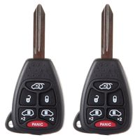 ECCPP Replacement fit for Uncut 315MHz Keyless Entry Remote Key Fob 2004 2005 2006 2007 Chrysler Town & Country/Dodge Grand Caravan/Dodge Caravan M3N5WY72XX (Pack of 2)