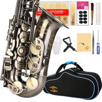 ENGRAVED FLOWER DESIGN-Glory High Grade Antique finish series PR4, E Flat Alto Saxophone with 11reeds,8 Pads cushions,case,carekit