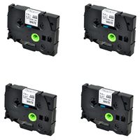 SuperInk 4 Pack Compatible for Brother HSe-211 HSe211 HS-211 HS211 Black on White Heat Shrink Tube Label Tape use in PT-D400 PT-D450 PT-E300 PT-E500 PT-P750WVP Printer (0.23''x 4.92ft, 5.8mm x 1.5m)