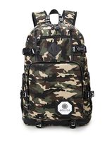 Men's Back[ack, Camouflage Canvas Schoolbag fpr Student, Waterproof Outdoor Sports Backpack. (Camouflage Green)