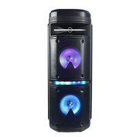Portable Bluetooth Speaker Nuboom Outdoor Trolley Speakers 30W Stereo Speaker System w. Disco LED Flashing Lights & Battery Built in