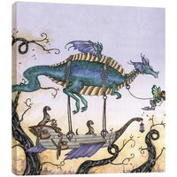Tree-Free Greetings The Voyage Dragon and Fairies EcoArt Wall Plaque, 11.2 x 0.5 x 11.2 Inches (AP83609)