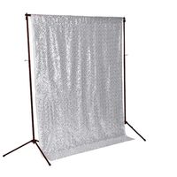 Silver 10FTx10FT Sequin Photo Backdrop Silver Shiny Curtain Sequin Backdrop Curtain -190524E