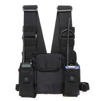 Mintata2019 Universal Tactical Radio Carry Bag Nylon Chest Harness Front Pack Pouch Holster for Baofeng UV-5R UV-82 UV-9R BF-888S TYT Motorola Walkie Talkie