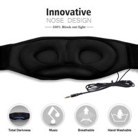 Sleep Headphones, Dodocool Sleeping Headsets, Sleep Eye Mask with Built in Speakers, 3D Contoured Cup, for Insomnia, Side Sleeper, Nap, ASMR, Air Travel, Meditation, Relaxation
