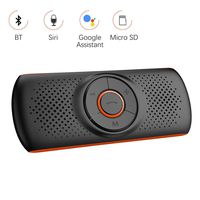 Aigoss Bluetooth 4.2 Car Speakerphone, Car Stereo Music Receiver Player, Sound Enhanced Bass/Built-in Mic/TF Card Player/Siri & Google Assistant, AUX Hands Free Calling with Wireless Control -T826