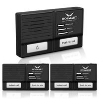 Hosmart 1500FT Wireless Doorbell Intercom System with 2 receivers -Weather/Water Proof