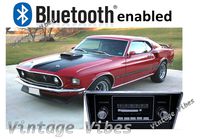 Bluetooth Enabled 1967-1968 Mustang 300w Slidebar AM FM Car Stereo/Radio