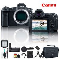 Canon EOS R Mirrorless Digital Camera 3075C002 with Canon BG-E22 Battery Grip, Canon EF Mount Adapter, Canon Bag, Tripod, 32GB Memory Card - Advanced Bundle