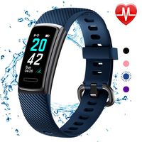 KITPIPI Fitness Tracker Activity Tracker Fitness Watch Heart Rate Monitor Sleep Monitor Waterproof IP68 Smart Watch Bands Calories Counter Step Tracker Pedometer Watch for Women Men Kid (Blue)