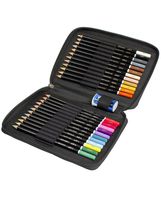 ColorIt Colored Pencil Set of 24 - Includes Premium Colored Pencils, Travel Case and Pencil Sharpener - Perfect Coloring Pencils for Adult Coloring Books with Bright Colors