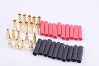 Hengfuntong-Elec 10pairs 4.0mm Male Female Gold Banana Plug Bullet Connector Plug for RC Battery ESC Motor