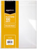 AmazonBasics College Ruled Loose Leaf Filler Paper, 100 Sheet, 11 x 8.5 Inch, 36-Pack