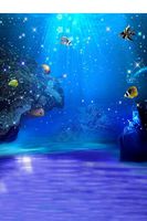 5x7ft Blue Sea Ocean The Underwater World Photographer's Digital Studio Vinyl Floor Photography Backdrops Background
