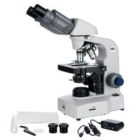 AmScope B450C 40X-2500X LED Siedentopf Binocular Compound Microscope w/ 3D Mechanical Stage