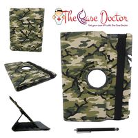 TCD for Apple iPad Air 1 [iPad 5] Green Camouflage PU Leather Series Protective Case Cover Stand [360 Degree Rotation] Multi Purpose for Protection and Kickstand
