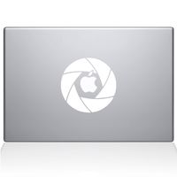 The Decal Guru 2056-MAC-13P-W Camera Shutter Decal Vinyl Sticker, White, 13\" MacBook Pro (2015 & Older)