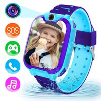 Lsflair Children Game Smart Watch Mobile Phone, Smart Watch with 1GB SD Card Game Time Music Player Camera Alarm Clock Calculator Watch 3-12y Girl Boy Child Birthday Educational Toy