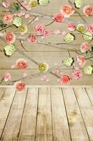 Vacally Vinyl Wood Wall Floor Photography Prop Backdrop Background 3x5FT Studio Props Art Poster Print Wall Photo Picture Living Room (Multicolour 4)