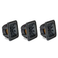 Kicker L7S Solo-Baric 10 Inch 1200 Watt 4 Ohm DVC Square Subwoofer (3 Pack)