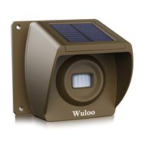 Solar Driveway Alarm Wireless Outside 1800ft Range, Outdoor Motion Sensor & Detector Driveway Alert System with Rechargeable Battery/Weatherproof/Mute Mode(Sensor only)