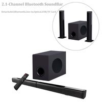 Sound Bar with Subwoofer, Samtronic Detachable Soundbar for TVS 37inch 80W 2.1 Channel Soundbar Speakers with Bluetooth V5.0 Sound Bars, Surround Sound Home Theater, Wall Mountable Remote Control
