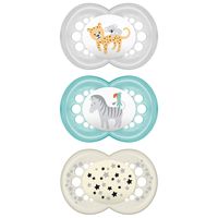 MAM Day and Night Pacifier Value Pack (2 Day + 1 Night Pacifier), MAM Pacifiers 6 Plus Months, Best Pacifier for Breastfed Babies, Glow in the Dark Pacifier