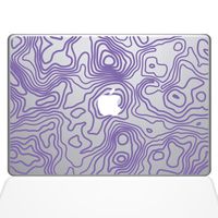 The Decal Guru Topographic Map MacBook Decal Vinyl Sticker - 13" MacBook Air - Lavender (1287-MAC-13A-LAV)