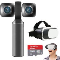 Vuze XR 4K/5.7K 3D VR180 / 2D360 Dual Camera (Black) with 64GB Deco Gear VR Bundle
