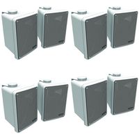 Kicker 11KB6000W White Outdoor Speaker Bundle - 8 Speakers