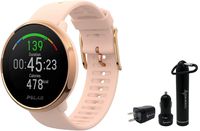 Polar Ignite Waterproof GPS Fitness Watch with Advanced Wrist-Based Heart Rate with Included Wearable4U Power Pack Bundle (S (130-185 mm), Pink/Rose)