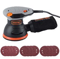 KINGTEC 2.5A 5Inch Random Orbit Sander with 12Pcs Sandpapers