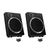 Soundstorm LOPRO8 8" 600W UnderSeat Low Car Audio Subwoofer Powered Sub (2 Pack)