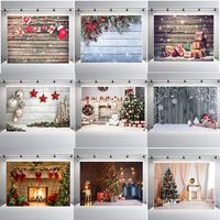 Partm Nice and Practical Christmas Background clothPortable Print Christmas Style Background Cloth Collapsible Photography Background for Shooting