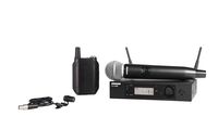 Shure GLXD124R/85-Z2 Rechargeable Combo Wireless System with SM58 Handheld and WL185 Lavalier Microphones, Half Rack