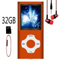 MP3 Player / MP4 Player, Hotechs MP3 Music Player with 32GB Memory SD Card Slim Classic Digital LCD 1.82'' Screen Mini USB Port with FM Radio, Voice Record