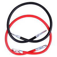 CARTMAN 4AWG 24-Inch Battery Inverter Cables Set, 4Gauge x 24" (1 Black & 1 Red)