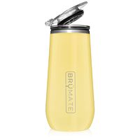 BrüMate 12oz Insulated Champagne Flute With Flip-Top Lid - Made With Vacuum Insulated Stainless Steel (Daisy)