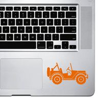 StickAny Palm Series Jeep Sticker for MacBook Pro, Chromebook, and Laptops (Orange)