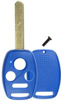 KeylessOption Just the Case Keyless Entry Remote Key Fob Shell Cover Blade For Honda Accord CR-V - Blue