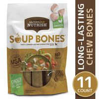 Rachael Ray Nutrish Soup Bones Longer Lasting Dog Treats, Chicken & Veggies Flavor, 11 Bones