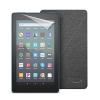 Fire 7 Tablet (7" display, 16 GB) - Black+ Amazon Standing Case (Twilight Blue) + Screen Protector (Clear)