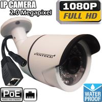 Network IP Camera ventech with Video and Power Over cat5 1080P POE (Power Over Ethernet) Outdoor Home Security Surveillance Cam,Night Vision ir led IP66 Waterproof Stabler Connection Compared WiFi
