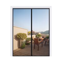 MAGZO Magnetic Screen Door 72 x 80, Fiberglass French Door Mesh Curtain with Heavy Duty Fits Door Size up to 72"x80" Max-Grey