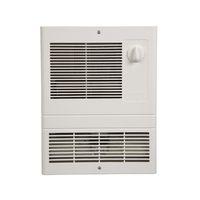 Broan Wall Heater, White Grille Heater with Built-In Adjustable Thermostat, 1500W, 120/240V