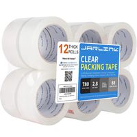 JARLINK Clear Packing Tape (12 Rolls), Heavy Duty Packaging Tape for Shipping Packaging Moving Sealing, Stronger & Thicker 2.8mil, 2 inches Wide, 65 Yards Per Roll, 780 Total Yards